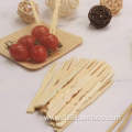 Biodegradable Natural Bamboo Fruit Forks Cake Picks